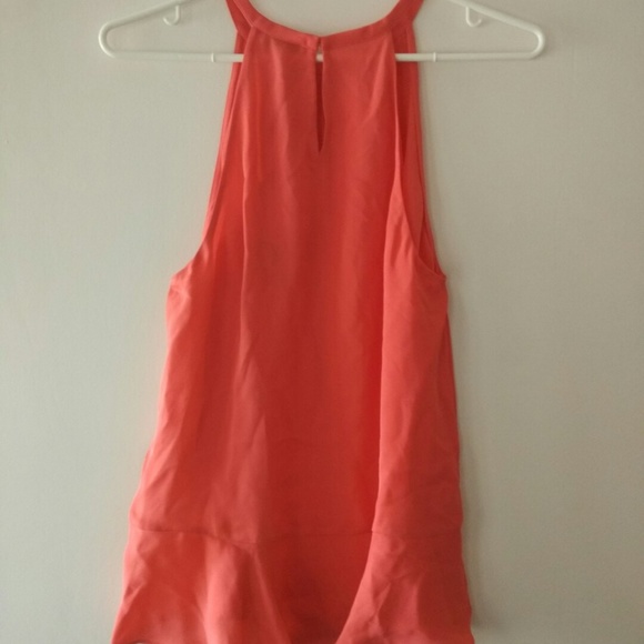 NWT DVF Lizzy  Silk Halter Top CORAL - Picture 3 of 6